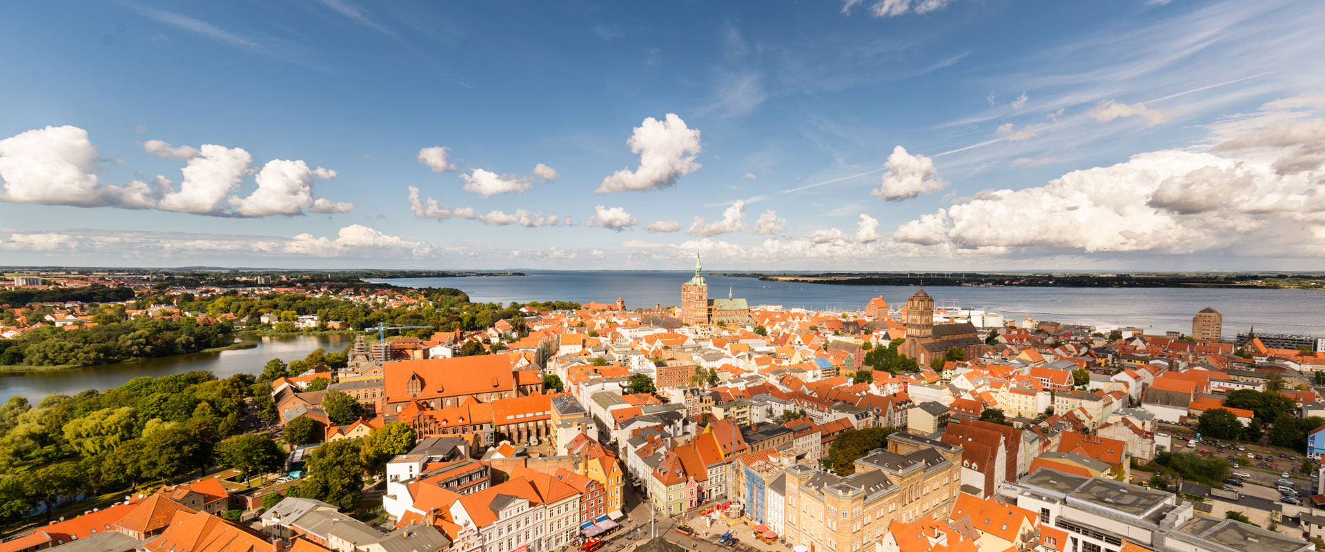 Luftbild der Stralsunder Altstadt